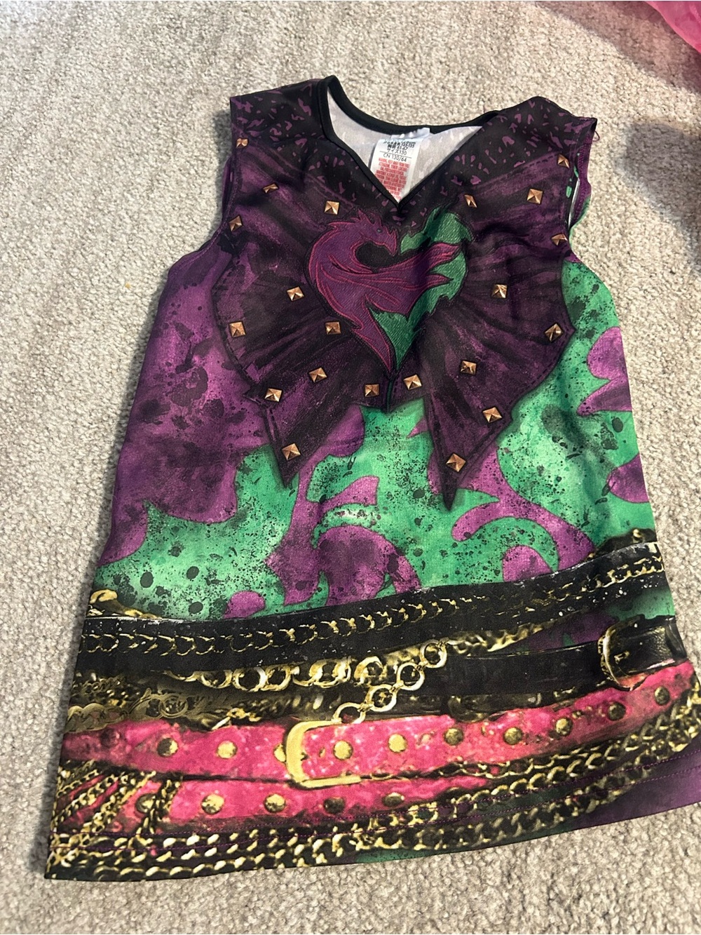 Disney Descendants Girls Purple, Green & Pink Sleeveless Graphic Tank
